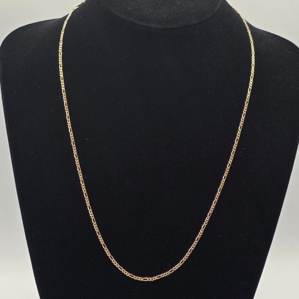 Cadena Figaro de 60 cm y 2 mm en Oro de 18K