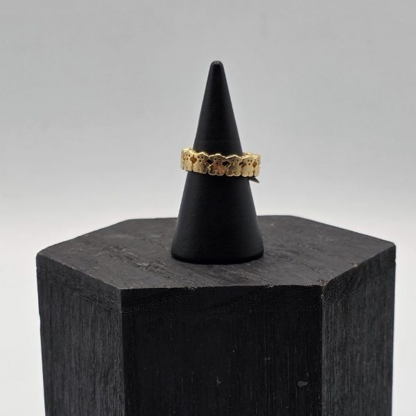 Anillo Estilo Tous con Motivos Icónicos – Oro 18K