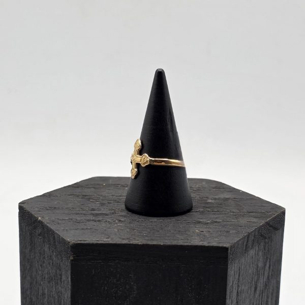 Anillo Cruz en Oro de 18K