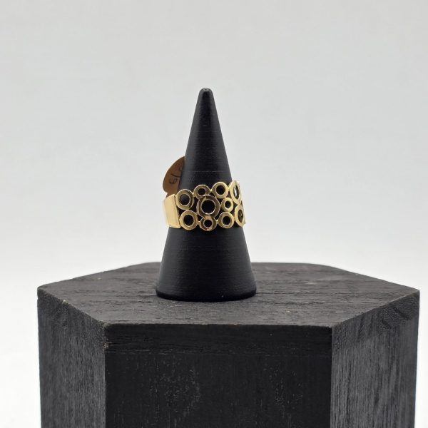 Anillo de Círculos en Oro de 18K