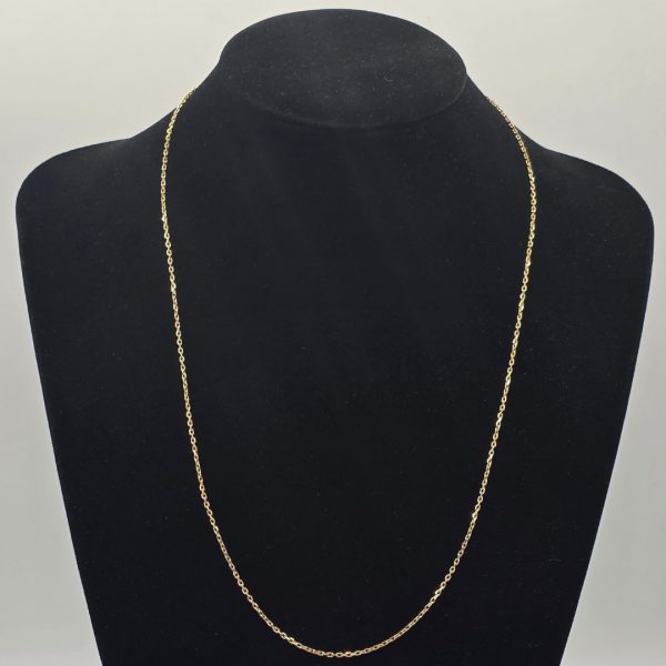 Cadena Rolo Cuadrado de 59,5 cm y 1 mm en Oro de 18K