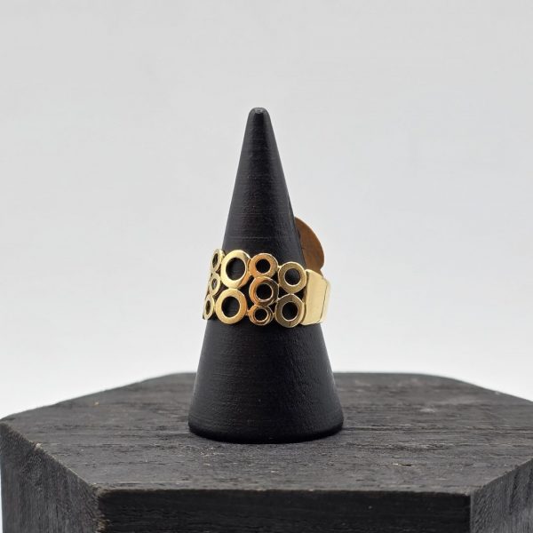 Anillo de Círculos en Oro de 18K