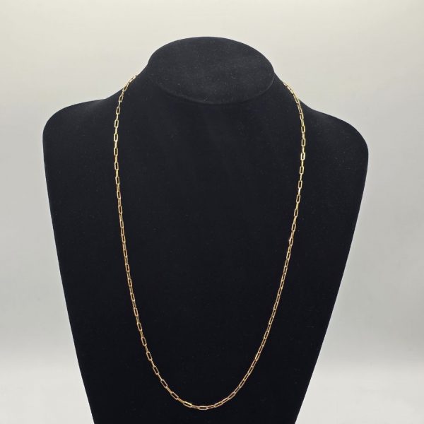 Cadena Rolo Cuadrado de 64 cm y 3 mm en Oro de 18K
