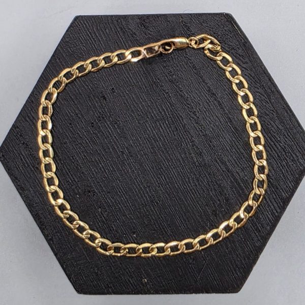 Pulsera Cubana de 21,3 cm y 4 mm en Oro de 18K