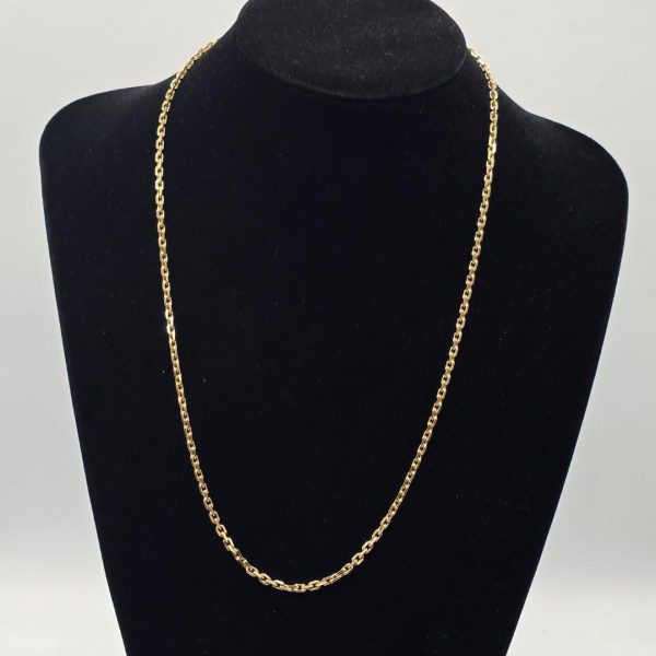 Cadena Rolo Maciza de 60 cm y 3 mm en Oro de 18K