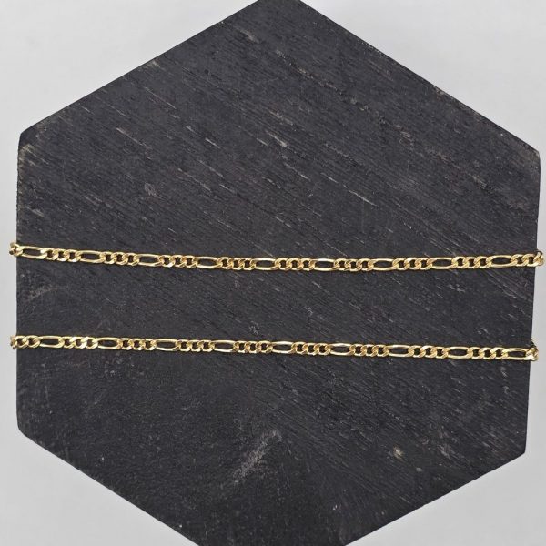 Cadena Figaro de 60 cm y 2 mm en Oro de 18K