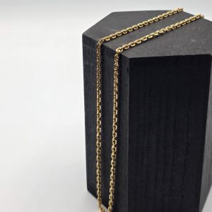 Cadena Rolo Maciza de 60 cm y 3 mm en Oro de 18K
