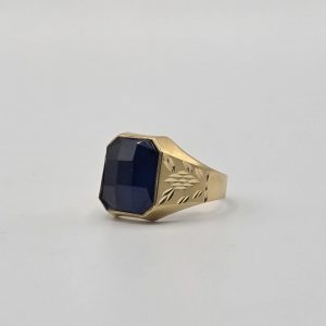 Sello con Circonita Azul 18K