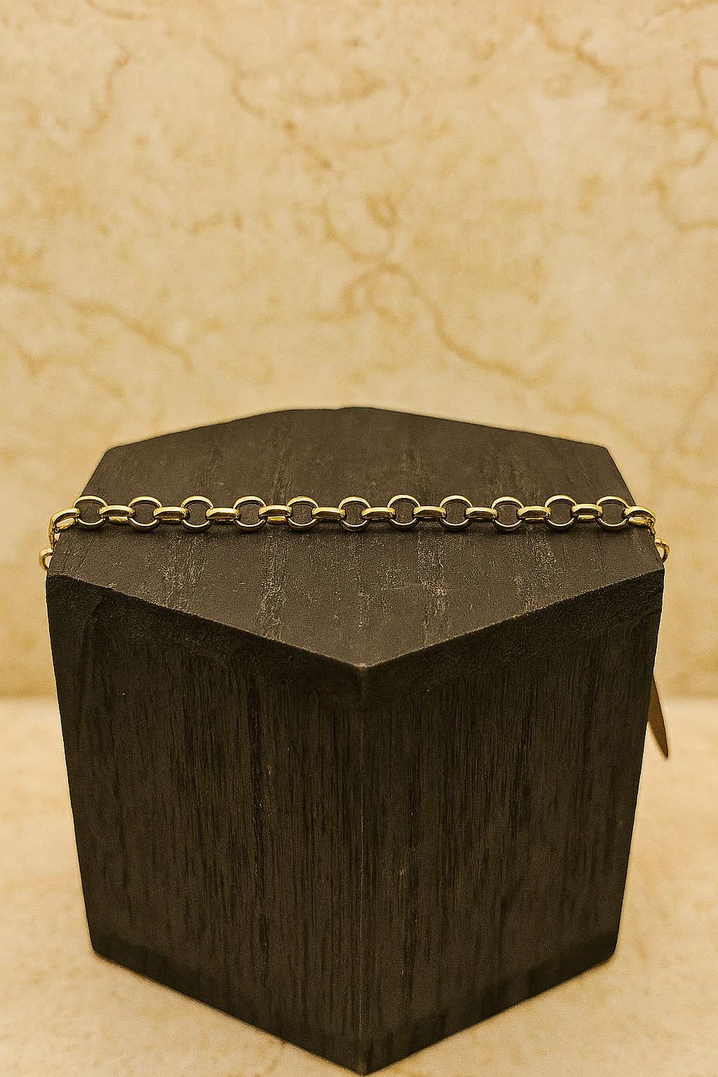 Pulsera Rolo Redonda de 20 cm y 4 mm en Oro de 18K