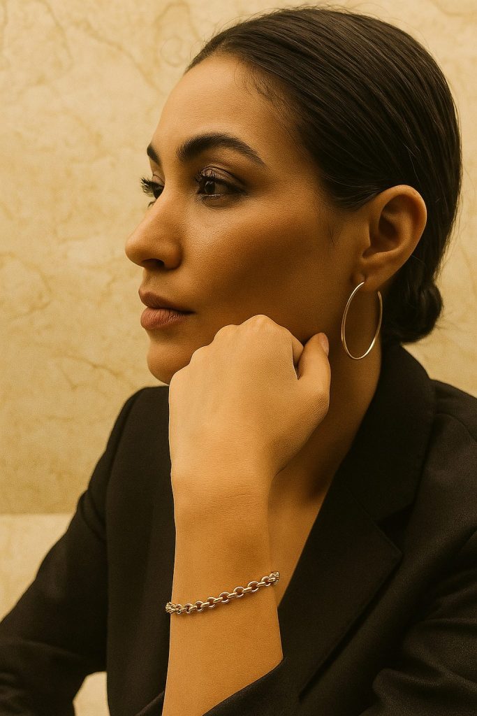 Pulsera Rolo Redonda de 20 cm y 4 mm en Oro de 18K