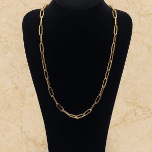 Cadena rolo alargado de oro 18k – 50 cm, 4 mm, 13,35 g