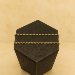 Cadena rolo cuadrada maciza de oro 18k – 60 cm, 3 mm, 13,45 g