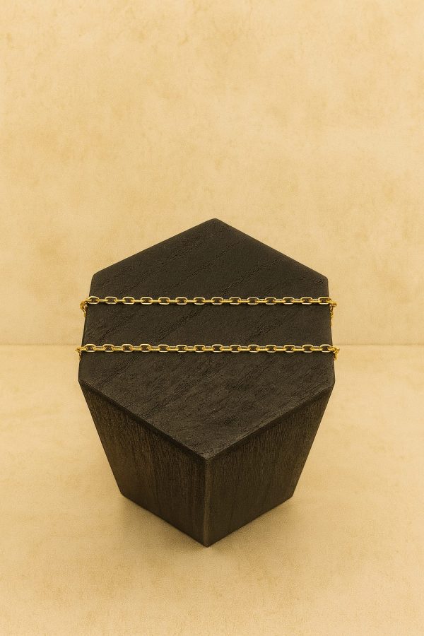 Cadena rolo cuadrada maciza de oro 18k – 60 cm, 3 mm, 13,45 g