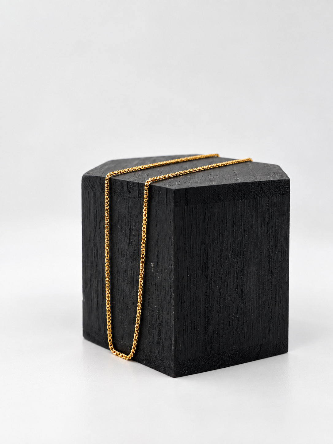Cadena Barrel de Oro 18K  40 cm 1 mm
