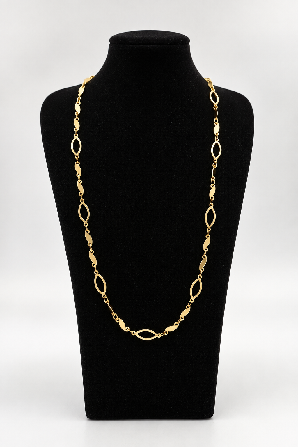 Collar Fantasía Estilo Gargantilla de Oro 18K 40 cm 5 mm