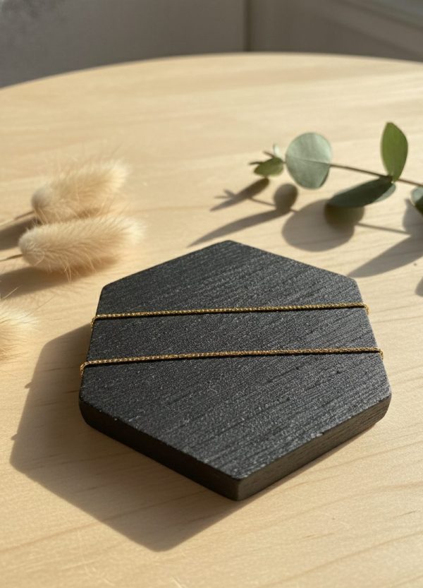 Cadena rolo con los eslabones muy juntos rectangulares 41cm 1 mm