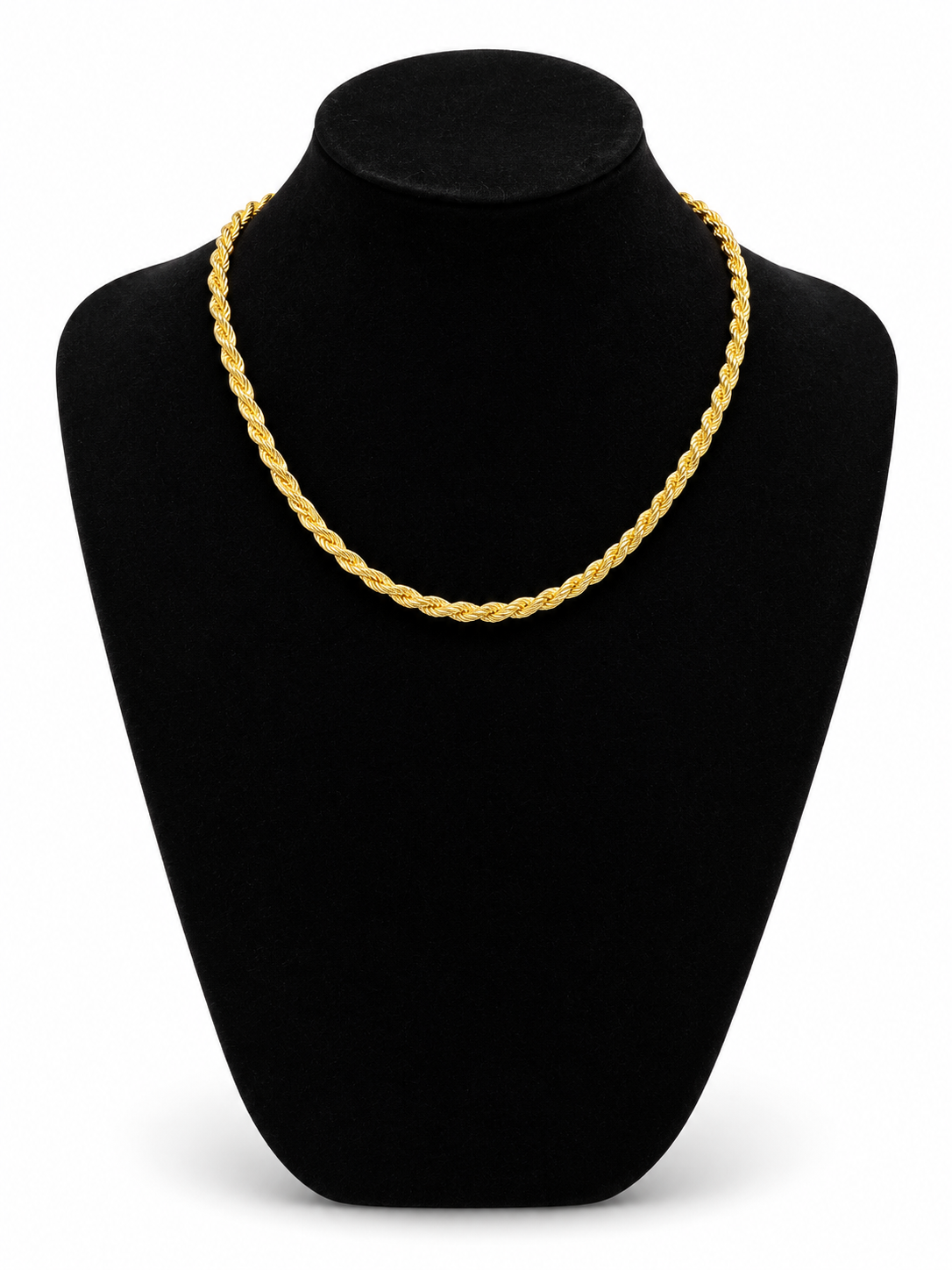 Cadena Cordón de Oro 18K Bicolor – Diseño Trenzado con Oro Rosa y Oro Blanco