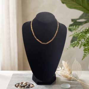 Cadena Figaro de Oro 18K con Ancla de Barco 47 cm | Grosor 3 mm | Peso 11,65 g