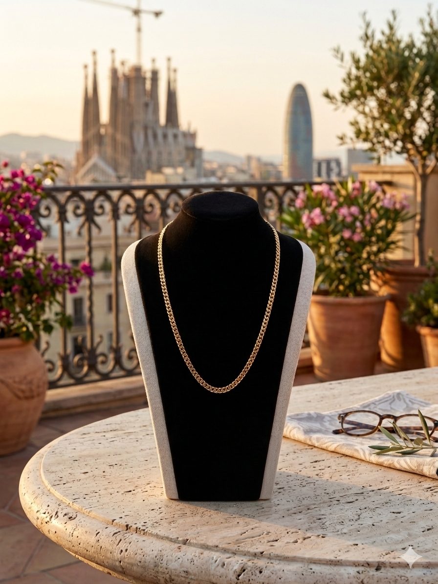 Cadena Cubana de Oro 18K 60 cm | Grosor 5 mm | Peso 32,4 g