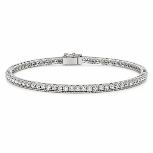 Pulsera de Oro Blanco con Diamantes de 18K