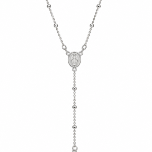 Rosario de Plata 60 cm con Bolas de 2 mm – Diseño Fino y Delicado (4,14 g)