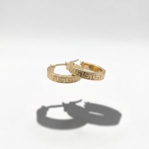 Pendientes Aro Estilo Versace 20 mm en Oro 18K