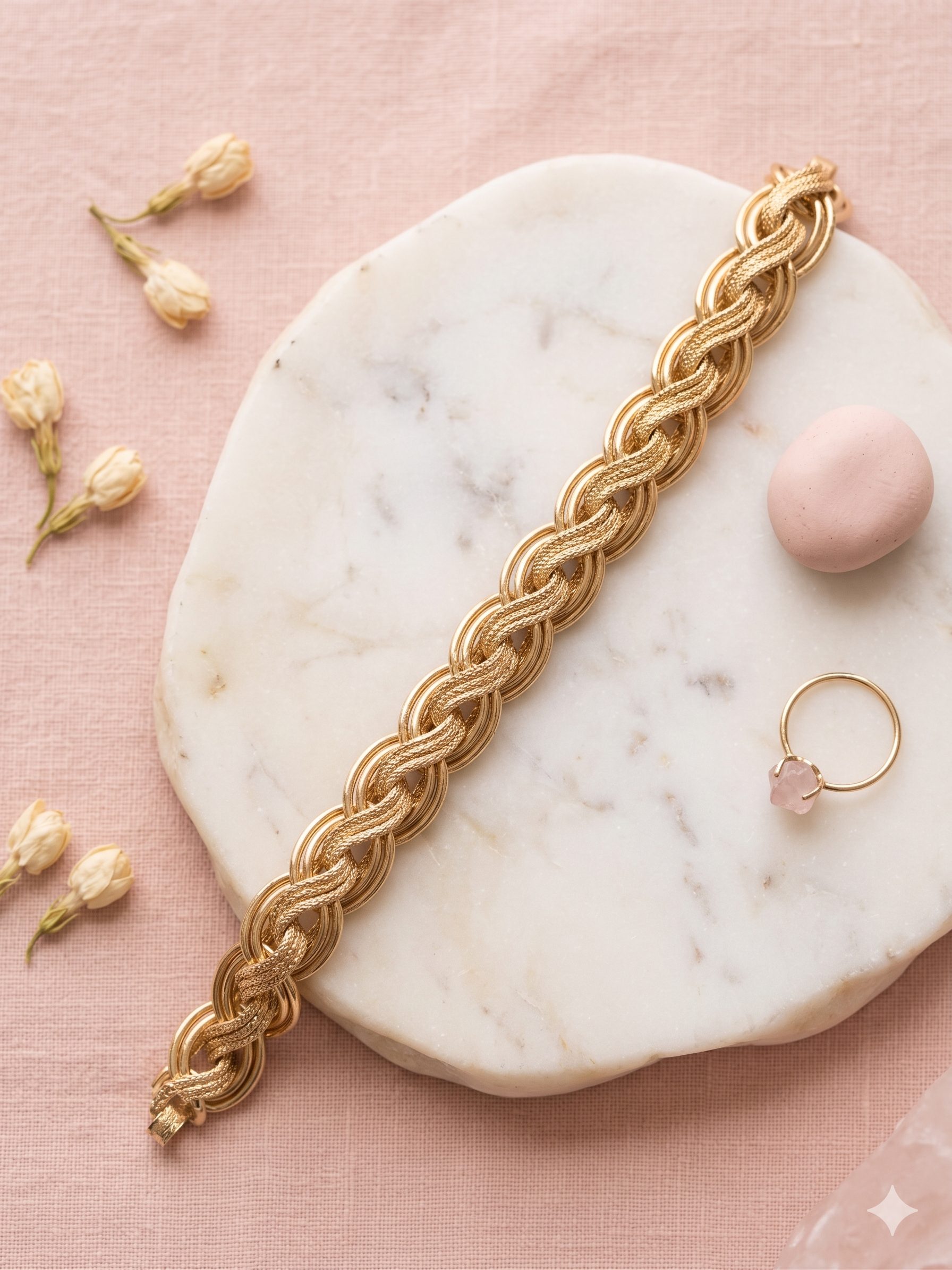 Pulsera de Oro Entrelazada Adiamantada de 18K