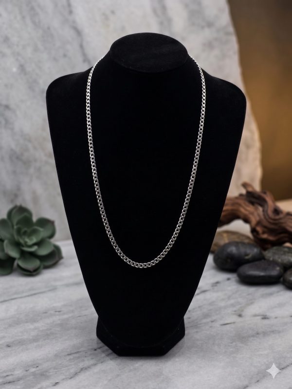 Cadena Cubana de Plata 65 cm – 5 mm de Grosor (15,4 g)