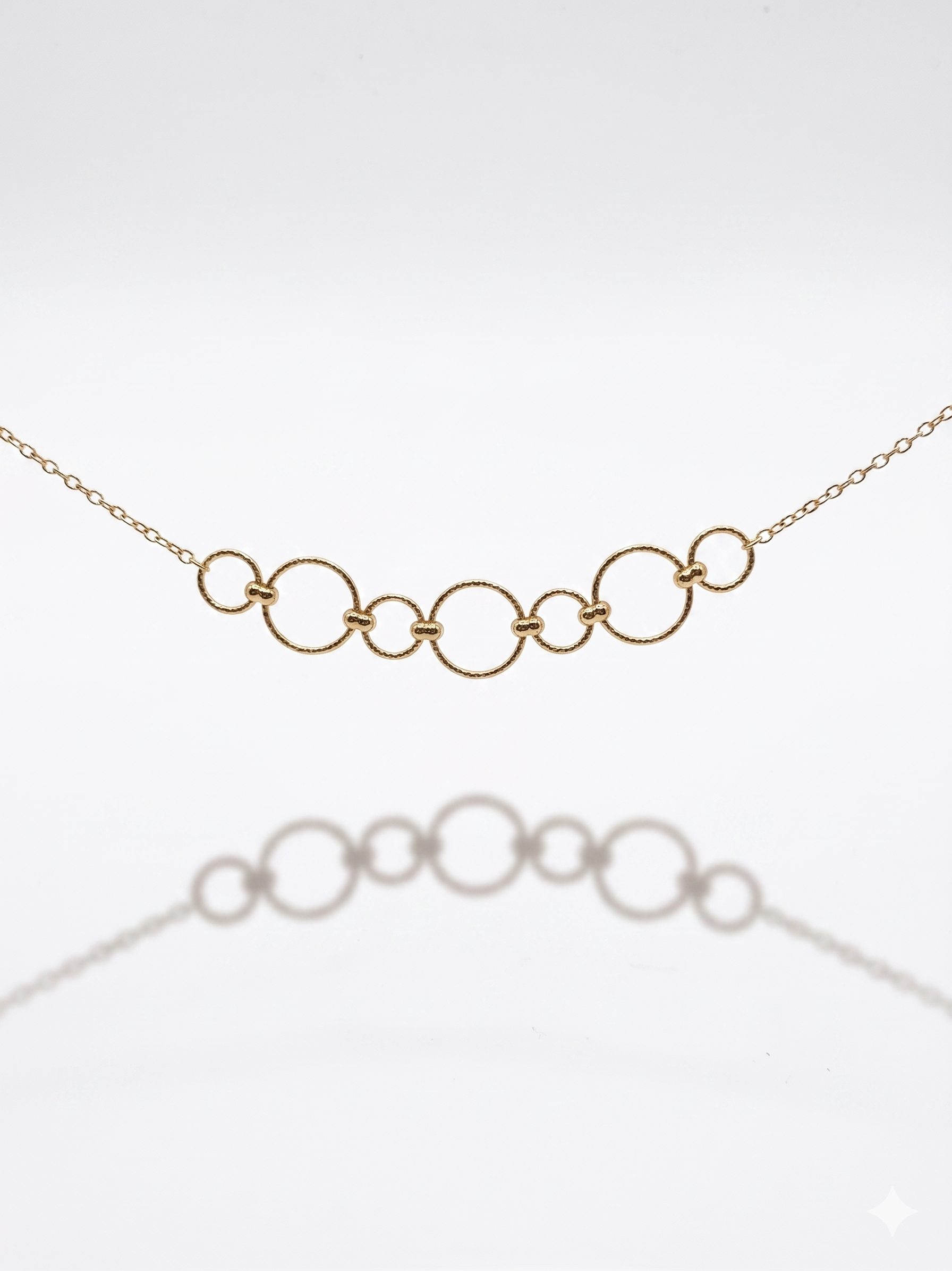 Pulsera Rolo Redondas Adiamantadas Fantasía en Oro 18K