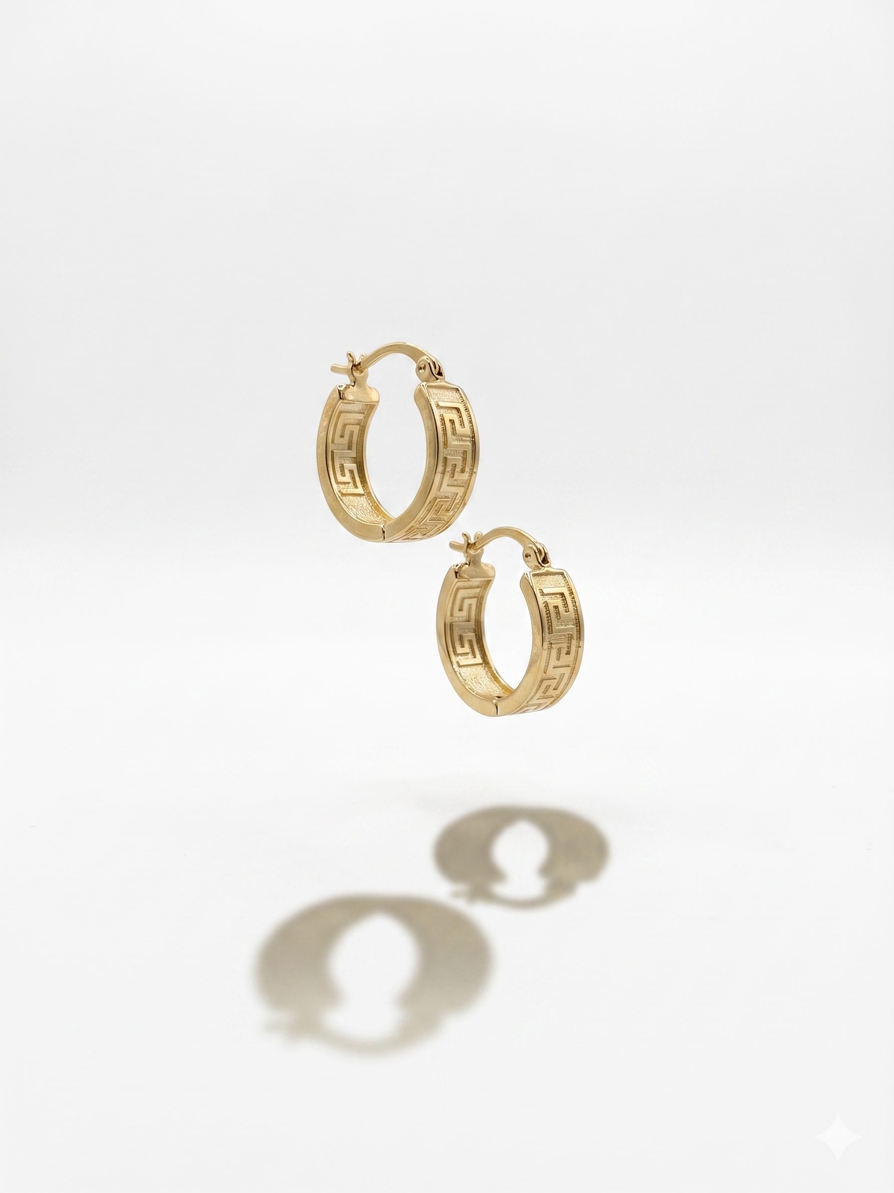 Pendientes Aro Estilo Versace 14 mm en Oro 18K