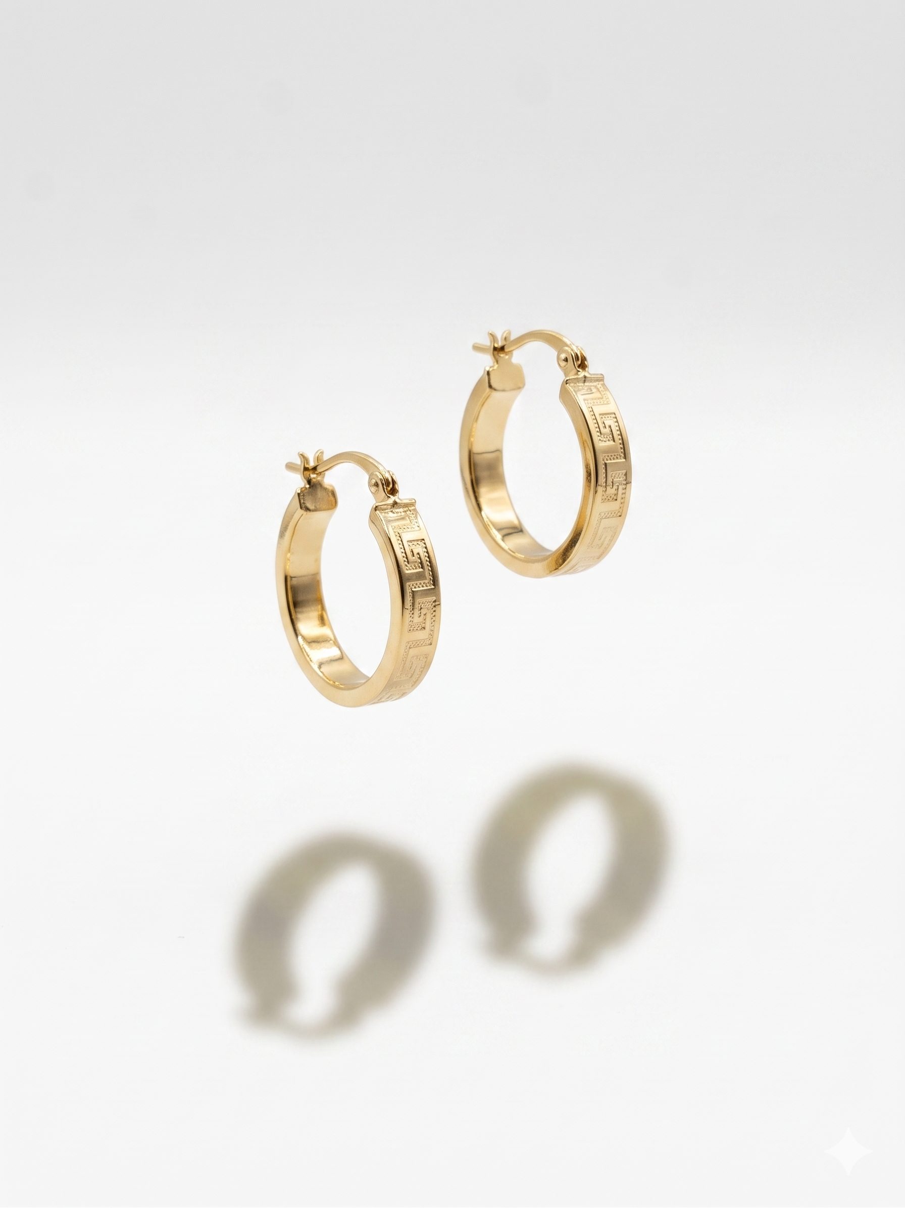 Pendientes Aro Estilo Versace 20 mm en Oro 18K