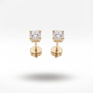 Pendientes Bebé con Circonita en Oro 18K | Brillo Elegante y Máxima Delicadeza