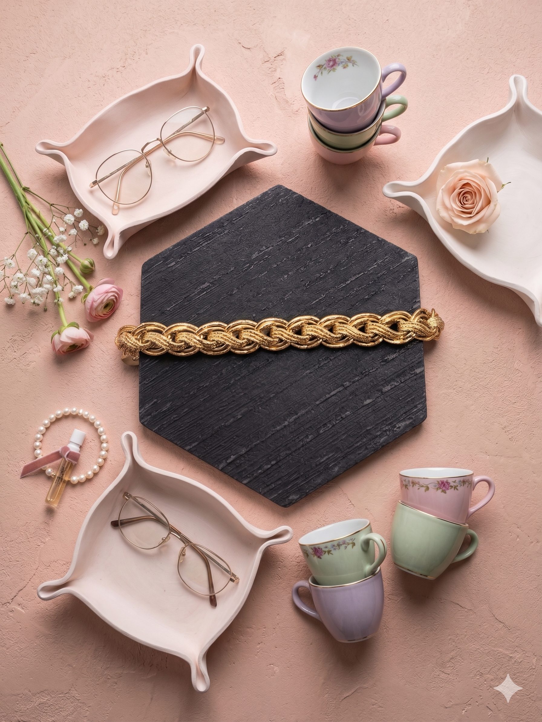 Pulsera de Oro Entrelazada Adiamantada de 18K