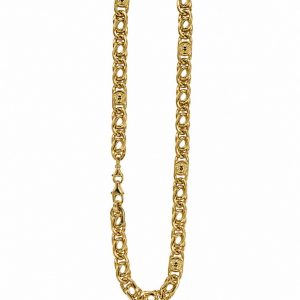 Cadena Doble Anilla con Medallones de Medusa en Oro de 18K