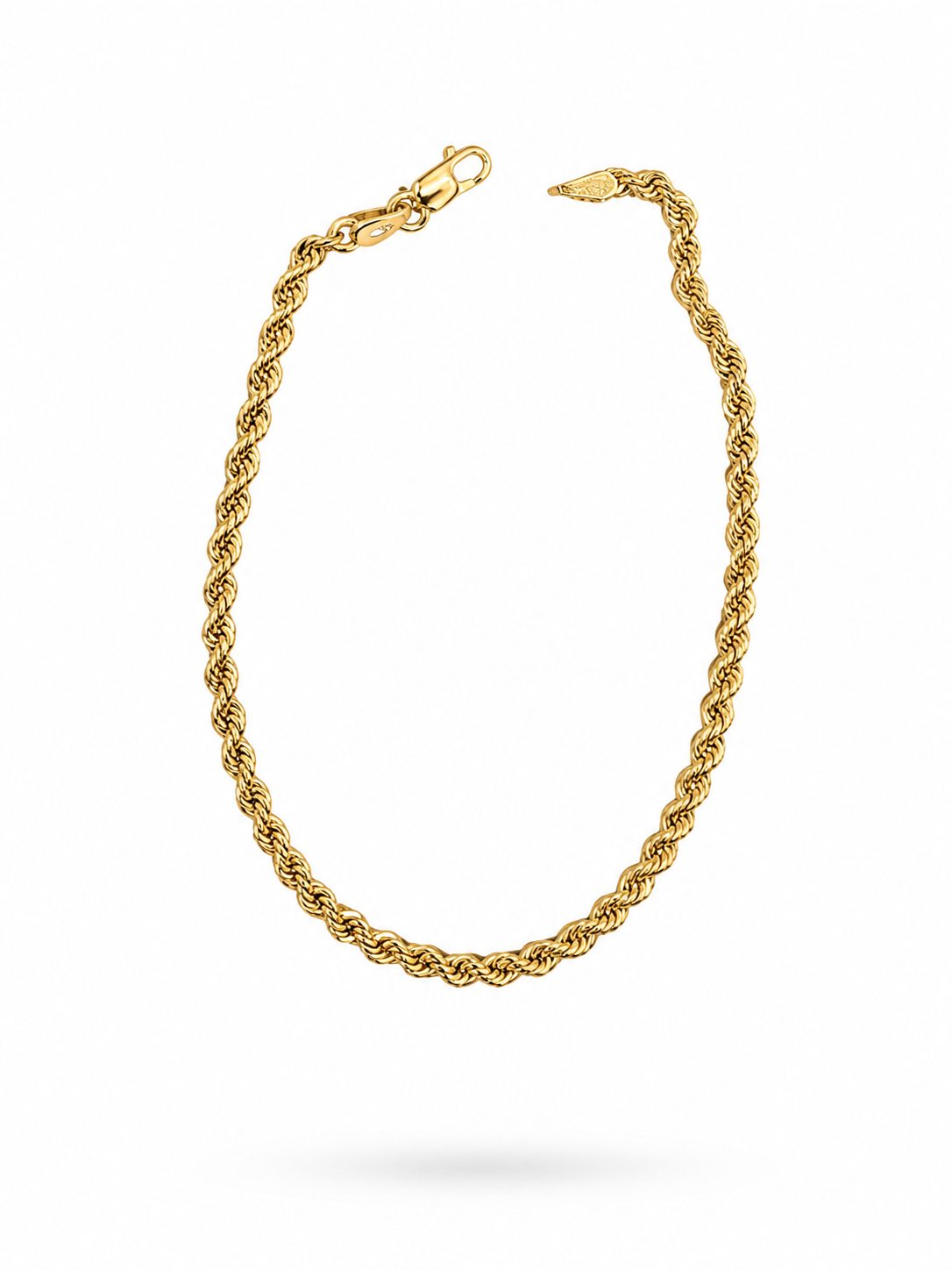 Pulsera Cordón de Oro de 18K – 19 cm