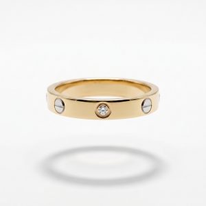 Anillo Estilo Cartier con Circonita en Oro 18K | Talla 22 | 4,15 g