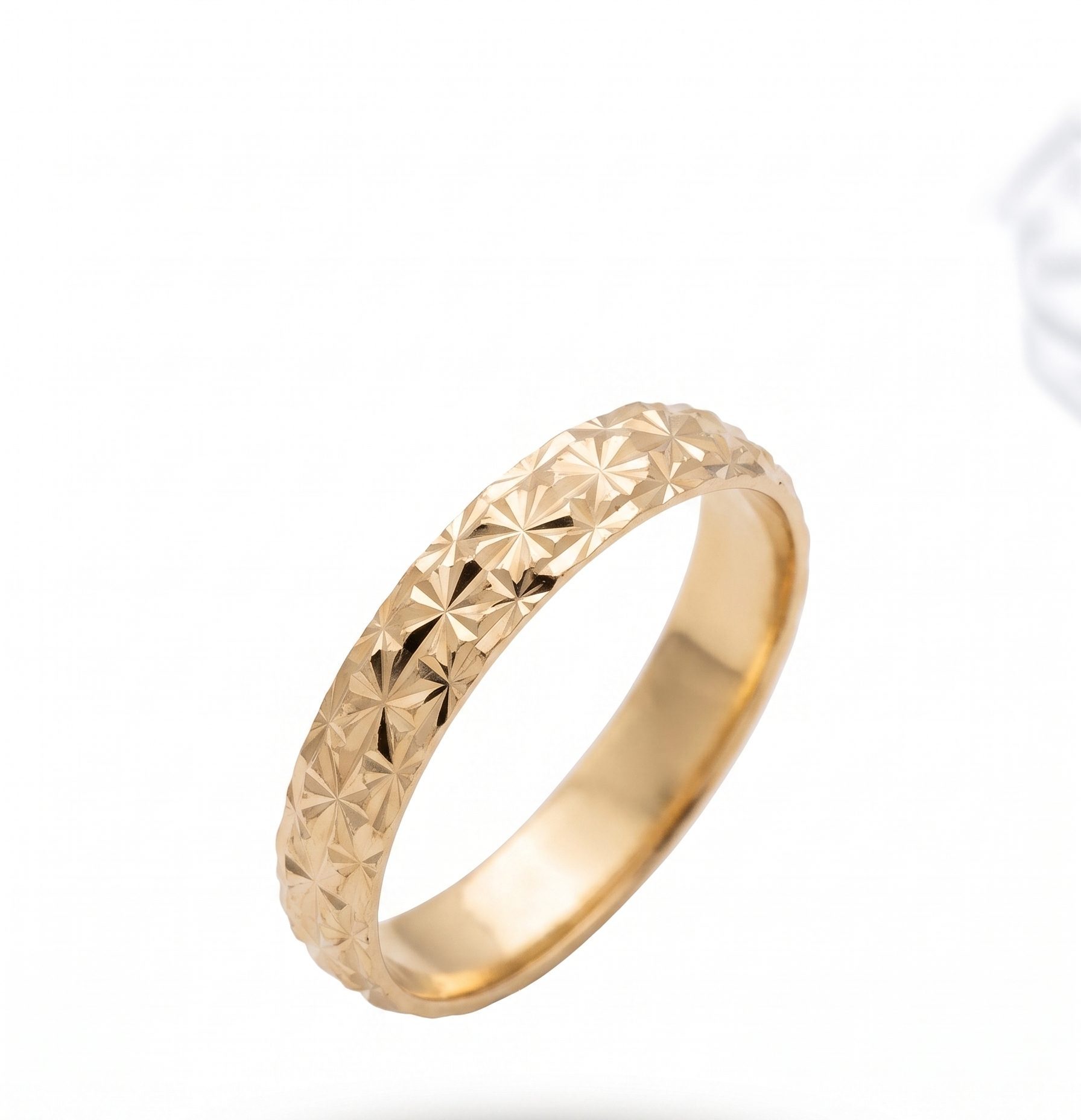 Anillo Alianza Adiamantada en Oro 18K | Talla 22 | 2,43 g