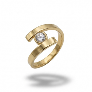 Anillo de Pedida con Circonita en Oro 18K | Talla 13 | 1,54 g