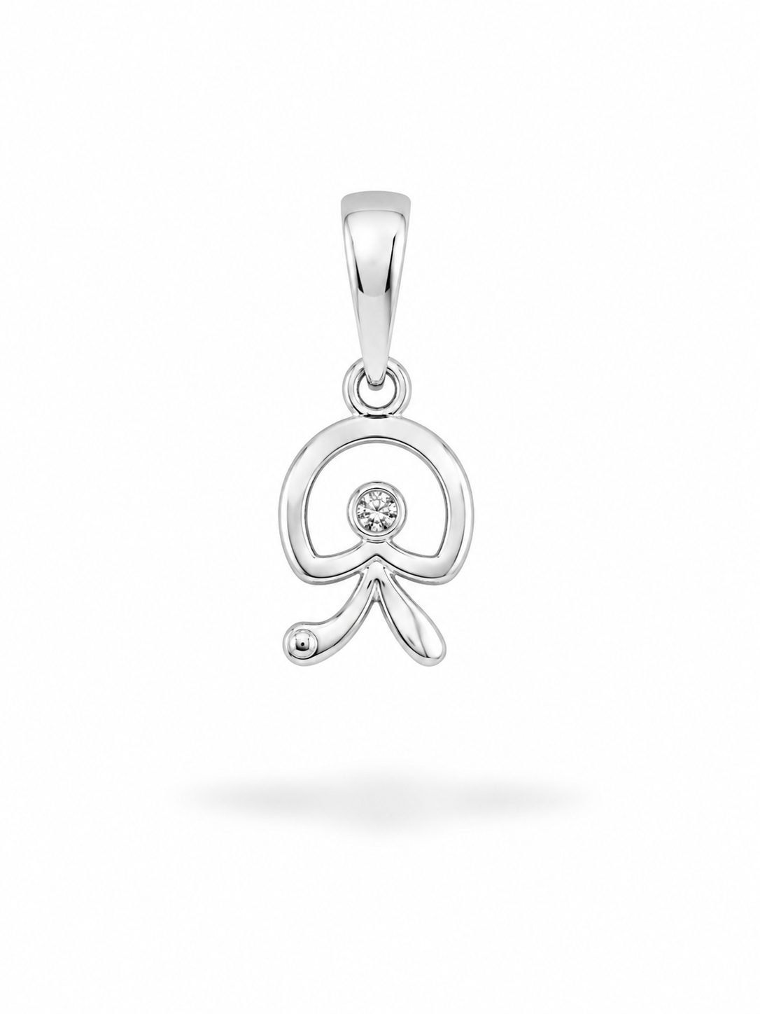 Colgante Ídalo de Oro Blanco de 18K con Circonita