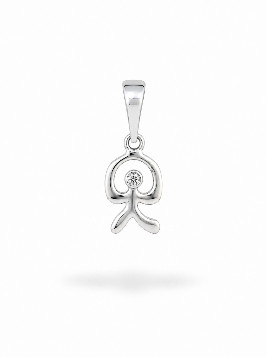 Colgante Ídalo de Oro Blanco de 18K con Circonita