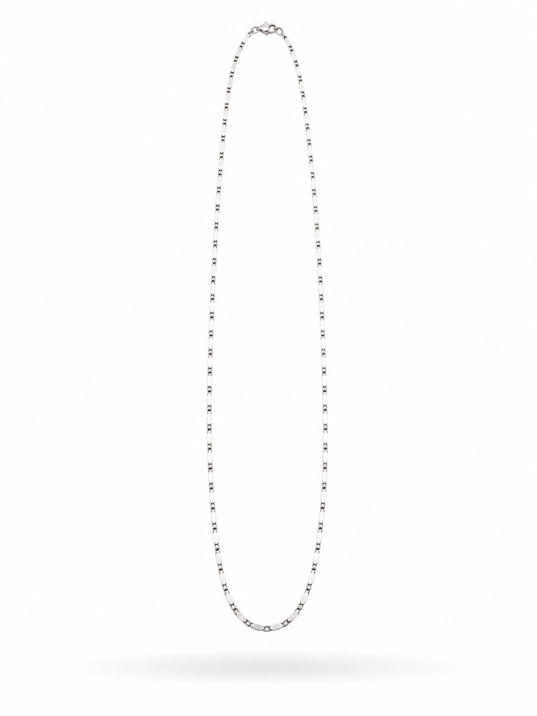 Cadena de Barritas de Oro Blanco de 18K – 45,5 cm – 1mm – 3,8g