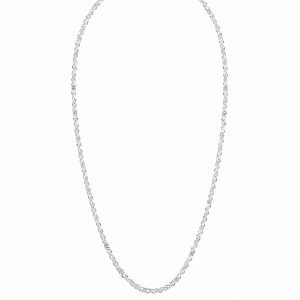 Cadena Espiral de Oro Blanco de 18K – 50 cm
