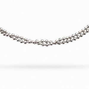 Cadena de Bolitas Entrelazadas de Oro de 18K – 50 cm