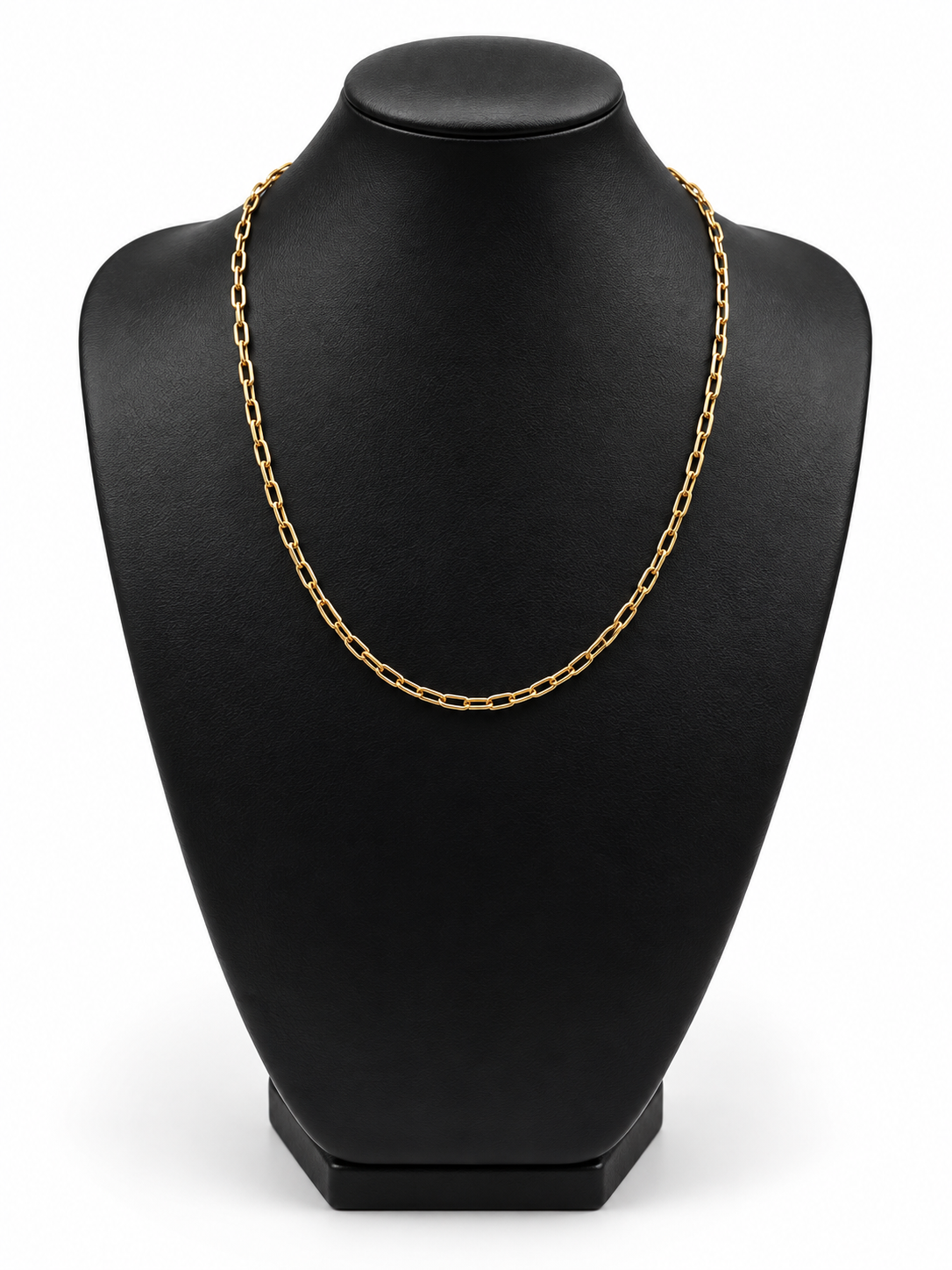 Cadena Rolo Alargado con Cierre Tipo Pato de Oro 18K – 55 cm