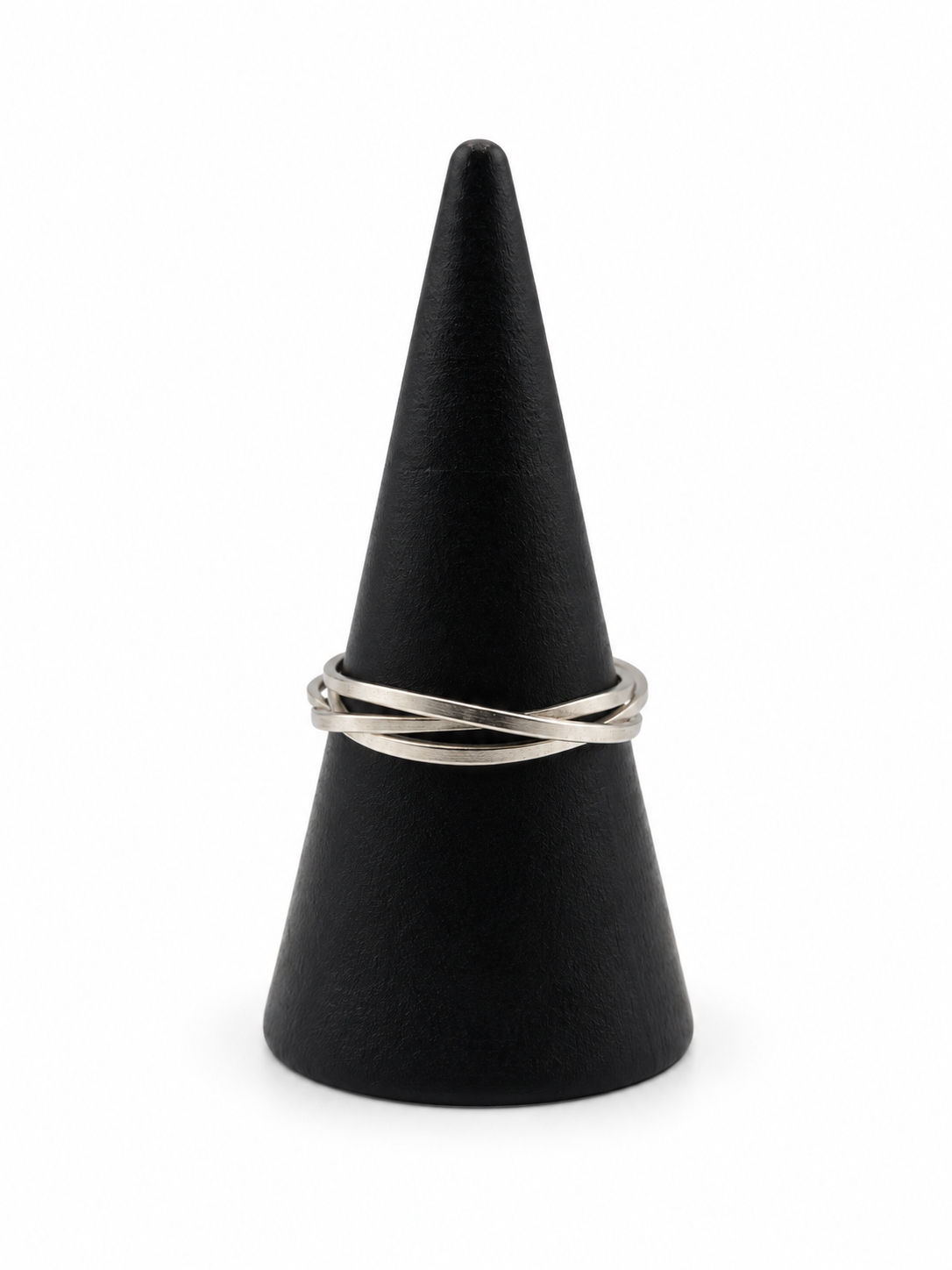 Anillo de aros entrelazados en plata de ley 925 – Talla 20, 2,95 g