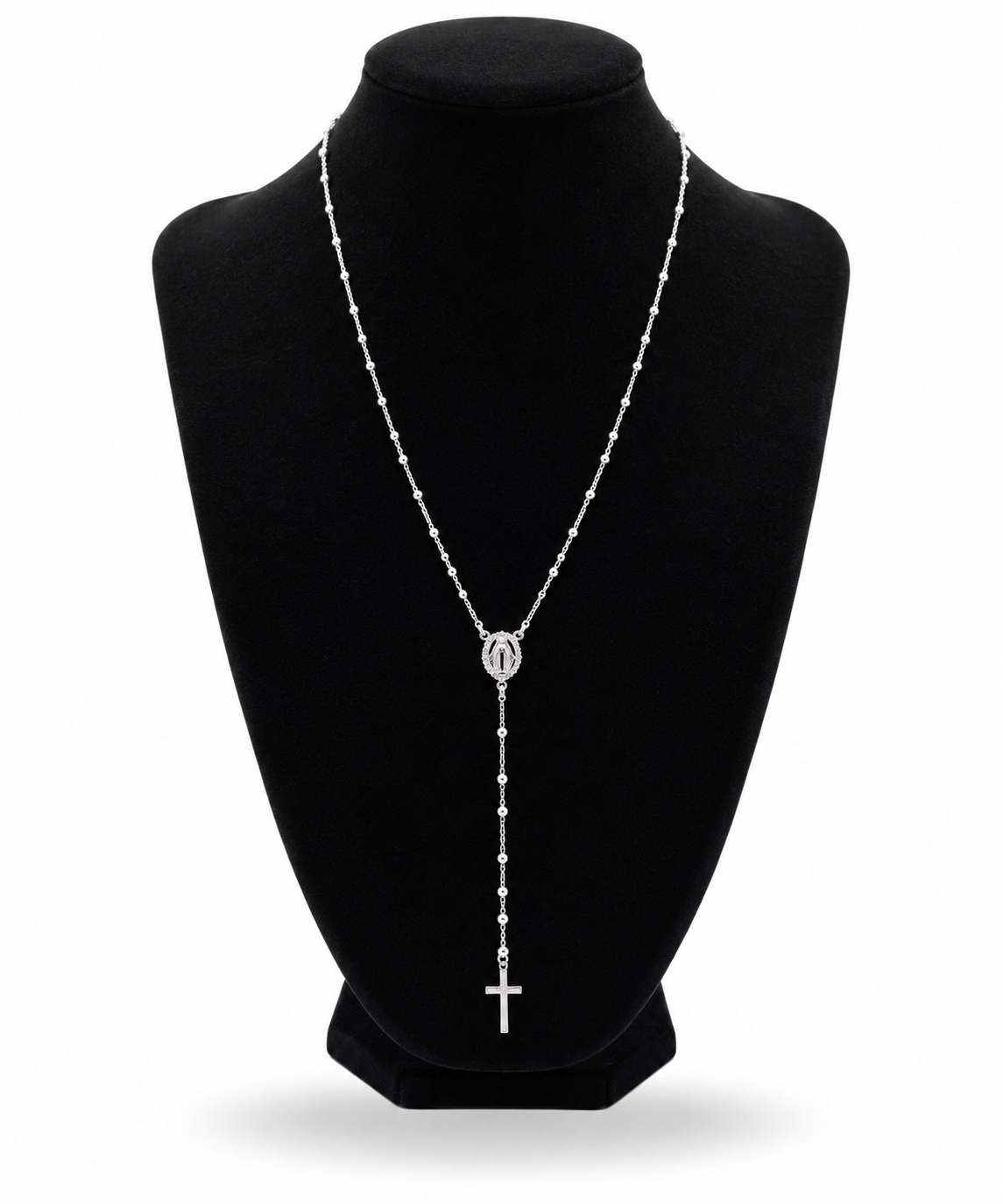 Rosario de plata de ley 925 con bolas finas – 6,55 g